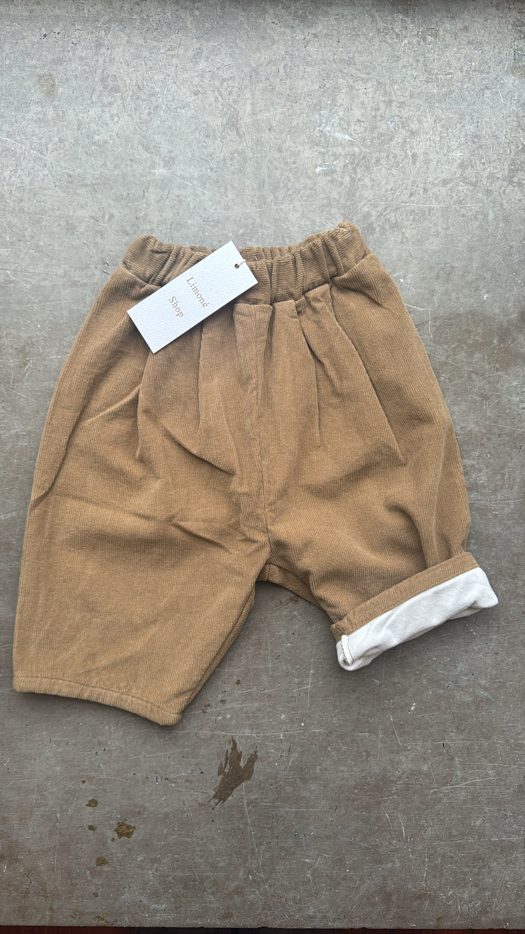 warm corduroy trousers - camel